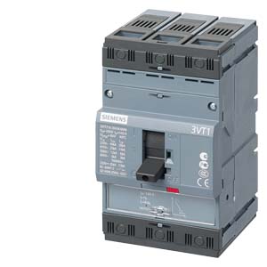 Siemens 3VT1 MCCB 125A 3P, 25kA/415Vac, Fixed overload/short circuit protection, Thermal magnetic