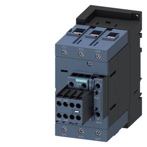 Siemens power contactor, AC-3 110 A, 55 kW / 400 V 2 NO + 2 NC, 230 V AC, 50 Hz 3-pole, 3 NO, Size S3 screw terminal