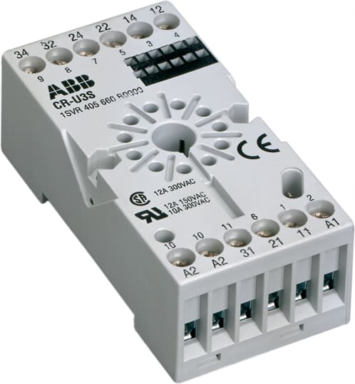 Socket for 3c/o CR-U relay
