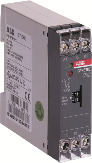 CT-ERE Time relay, ON-delay 1c/o, 0.3-30s, 24VAC/DC 220-240VAC